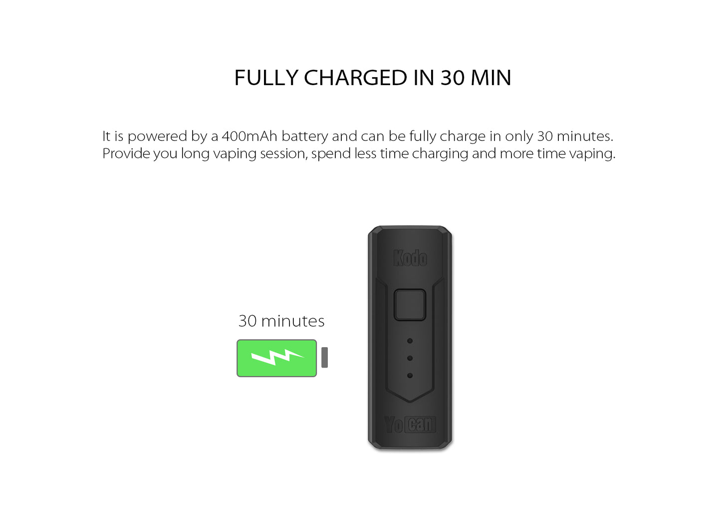 Yocan - Kodo, Cartridge Battery